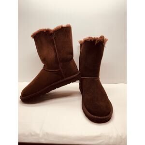 NGY Women's Winter Furry Brown Boots Brand New Size 7